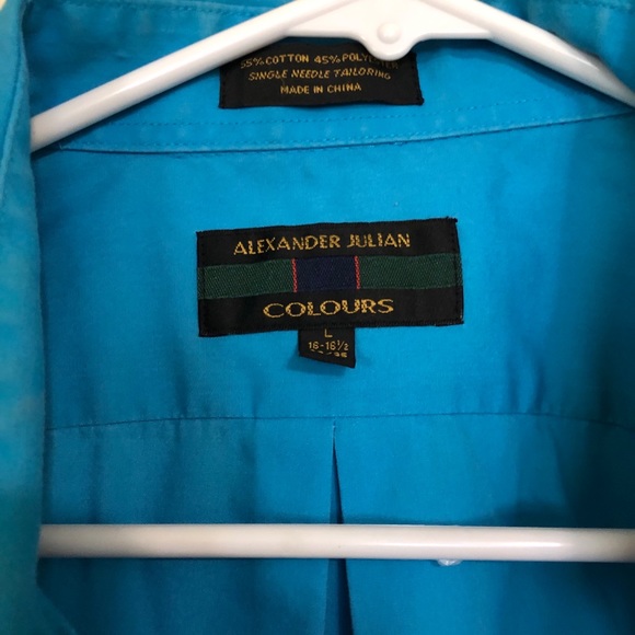 Alexander Julian Colours large blue dress shirt - Picture 2 of 3